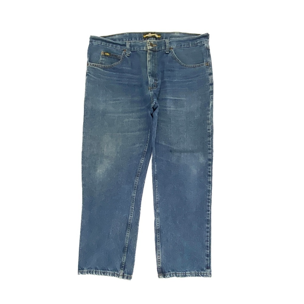 Lee Regular Fit Straight Leg Women's size 40x29 Dark Wash BLue Denim jeans Gre